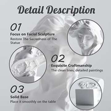 XMGZQ Mini Bust Statue,Small Aphrodite Statue Decor,Roman Statues,Artemis Statue and Sculptures,Greek Goddess Statue,for Dark Academia Decor,Coquette Room Decor,Figurines for Shelves