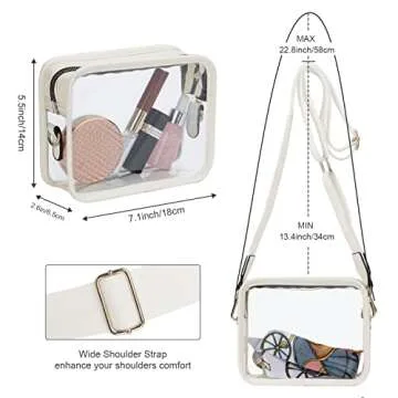 Oweisong Clear Bag for Stadium Events Women Stadium Approved Crossbody Bag Clear Purse Concert Sport...