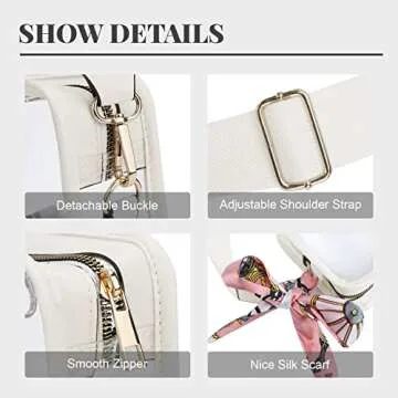 Oweisong Clear Bag for Stadium Events Women Stadium Approved Crossbody Bag Clear Purse Concert Sport Shoulder Handbag