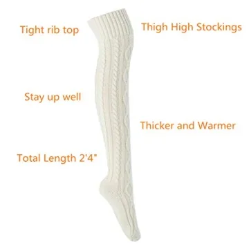 Stylish Cable Knit Thigh Highs for Winter Warmth