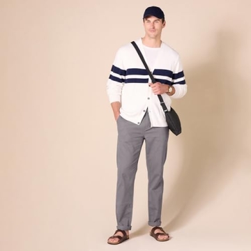 Men's Stretch Khaki Pants for Casual and Office Wear