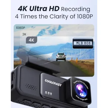 4K WiFi GPS Dash Cam with Night Vision & 170° Angle