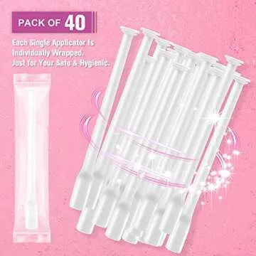 Nieteyrue (40 Packs) Disposable Vaginial Applicators Individually Wrapped Hygienic Fit to Size 00 Cap-sules and Many Shapes of Suppositories, Tablets Feminine Care Applicators from