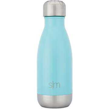 Simple Modern Stainless Steel Vacuum Insulated Double-Walled Wave Bottle, 9oz, rock candy