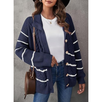 Stylish Dokotoo Plus Size Cable Knit Cardigan for Women