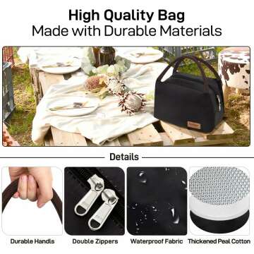 Buringer Insulated Lunch Bag Cooler - Perfect for Travel