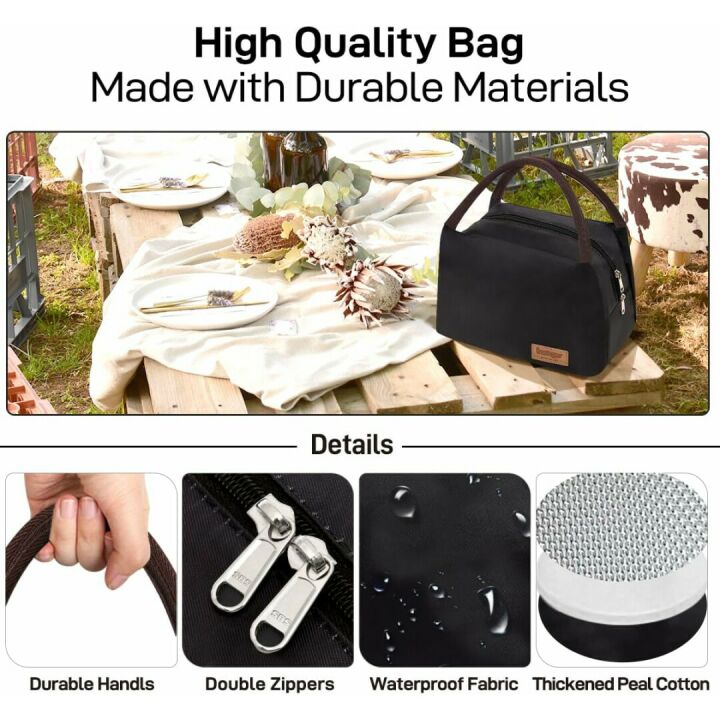 Buringer Insulated Lunch Bag Cooler - Perfect for Travel