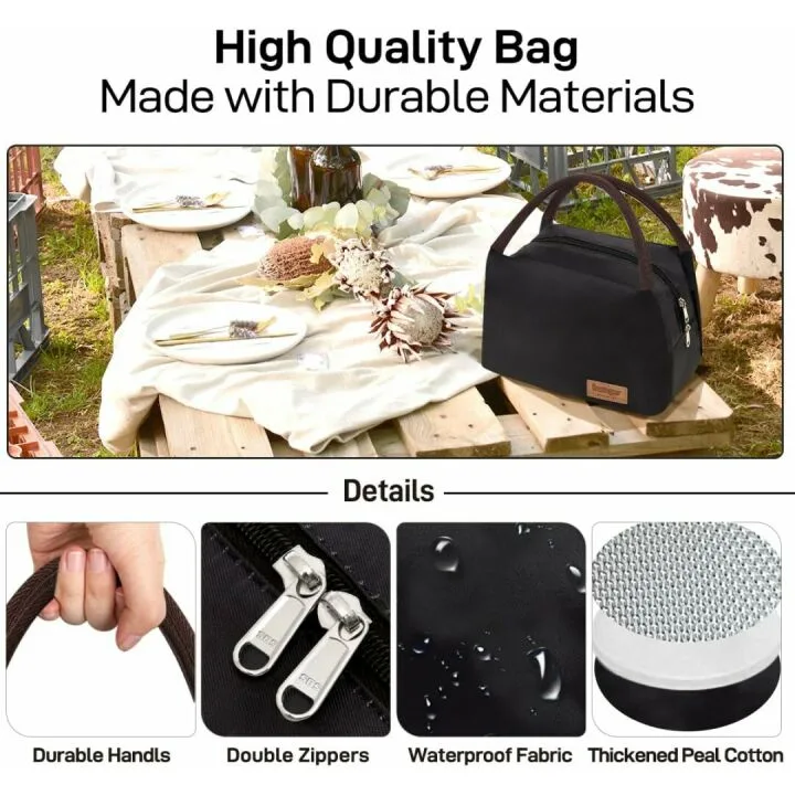 Buringer Insulated Lunch Bag Cooler - Perfect for Travel