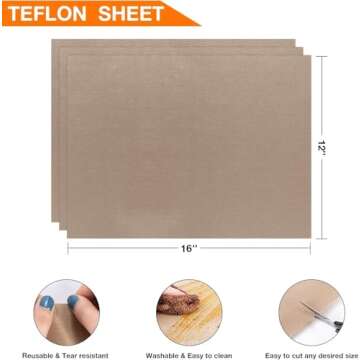 3 Pack Non Stick Teflon Sheets for Heat Press