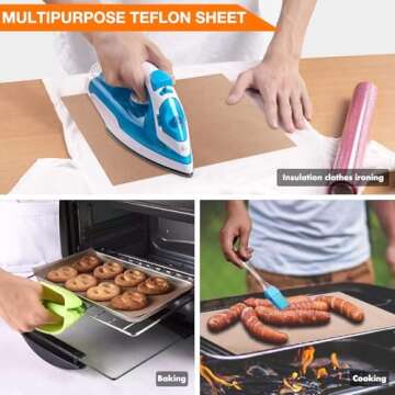 3 Pack Non Stick Teflon Sheets for Heat Press