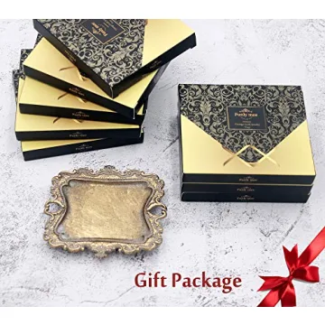 Funly mee Vintage Gold Jewelry Tray for Rings and Earrings