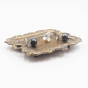 Funly mee Vintage Gold Jewelry Tray for Rings and Earrings