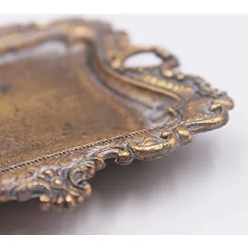 Funly mee Vintage Gold Jewelry Tray for Rings and Earrings
