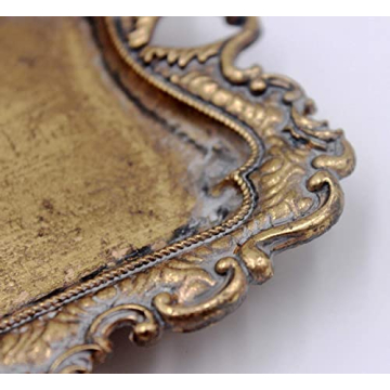 Funly mee Vintage Gold Jewelry Tray for Rings and Earrings