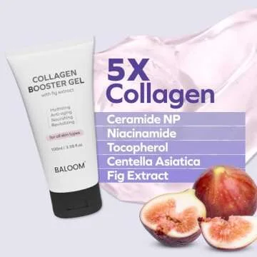 BALOOM Collagen Booster Gel Serum for Korean Skin Care & Microcurrent Face Massagers, Filled With Collagen Capsules, Hydrating & Nourishing & Revitalizing Facial Gel for Skin Care 3.38 Fl Oz