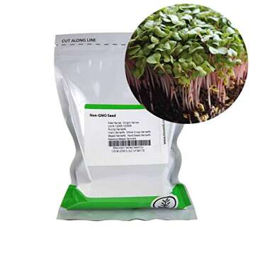 Radish Sprouting Seed - Red Arrow Variety - 1 Lb Seed Pouch - Heirloom Radish Sprouts - Non-GMO Sprouting and Microgreens