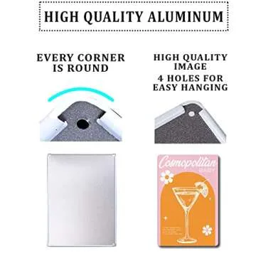 Cosmopolitan Baby Cocktail Funny Tin Sign Art Gift 8x12