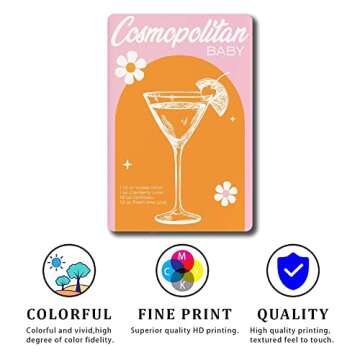 Cosmopolitan Baby Cocktail Funny Tin Sign Art Gift 8x12