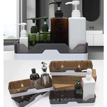 Durable PACKGILO Bathroom Storage Shelves with Hooks