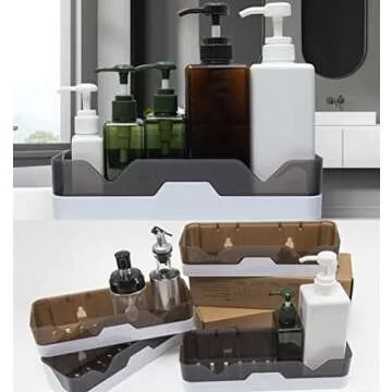 Durable PACKGILO Bathroom Storage Shelves with Hooks