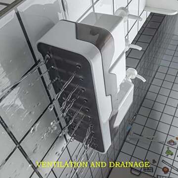 Durable PACKGILO Bathroom Storage Shelves with Hooks