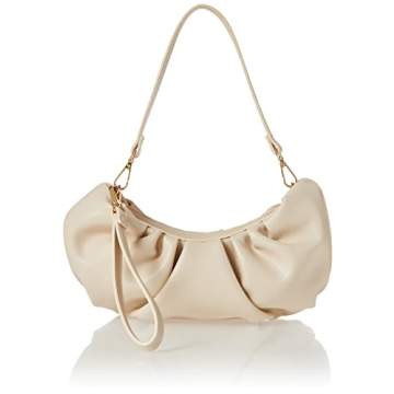 The Drop Women's Ulla Ruched Convertible Clutch, Bone, One Size