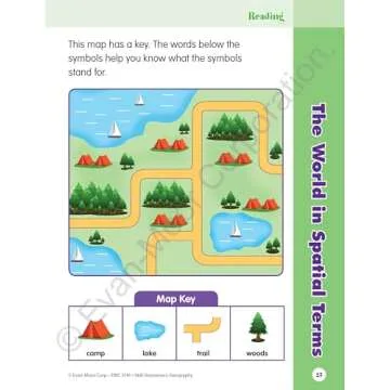 Evan-Moor Skill Sharpeners: Geography, Grade 1 Activity Book - Supplemental At-Home Resource Geography Skills Workbook