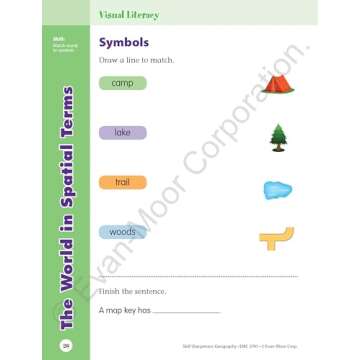 Evan-Moor Skill Sharpeners: Geography, Grade 1 Activity Book - Supplemental At-Home Resource Geography Skills Workbook