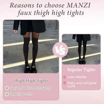 Stylish MANZI Faux Thigh High Tights for Women