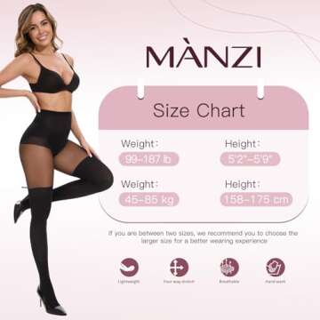 Stylish MANZI Faux Thigh High Tights for Women