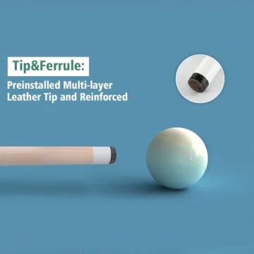 JEPNJPU Hard Rock Maple Pool Cue Stick Set of 2