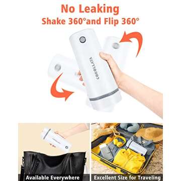 Travel Kettle Electric Water Boiler - 5 Minutes Fast Boil Powered Heater, 110v Portable Bottle Warmer, Automatic Shut-off, Small Capacity Instant Brewing for Tea, Coffee, Milk, On The Go ( White, 11.8 Ounce)…