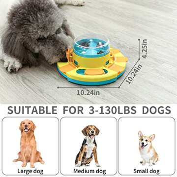 Aluckmao Dog Puzzle - Dog Food Puzzles Toy Feeder, Treat Puzzle Toys for Dogs (Push)