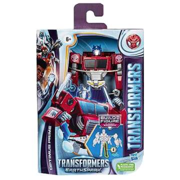 Transformers Toys EarthSpark Deluxe Class Optimus Prime Action Figure, 5-Inch, Robot Toys for Kids A...