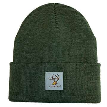 Staghorn Night Watch Beanie, Army, One Size