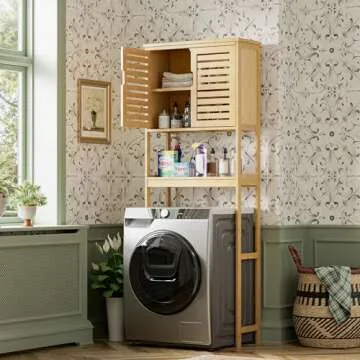 Stylish SMIBUY Bathroom Over The Toilet Storage Cabinet