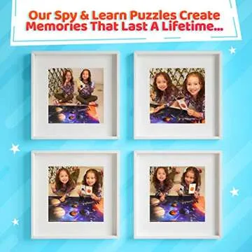 Solar System Spy Puzzle with Flashcards and Magnifying Glass 48 Piece Space Floor Puzzle for Kids Ages 4 to 8 Large 2ft x 3ft Educational Puzzles for Boys and Girls