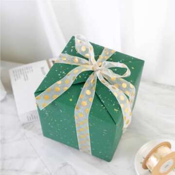 Sewhick Gold Polka Dot Ribbon - Perfect for Gift Wrapping