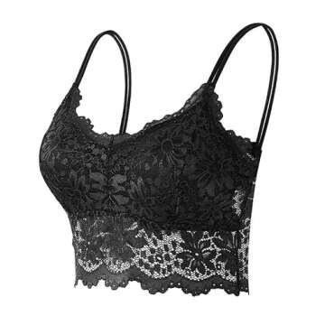 5PC Breathable Sexy Underwear for Women, Comfort No Underwire Lace Bralette, Soft Sculpting Sleeping...