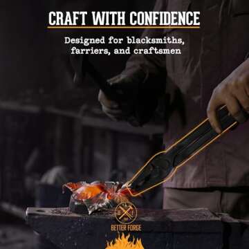 Universal Wolf Jaw Blacksmith Tongs (16", Black)