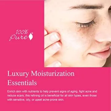 100% PURE Intensive Nourish Facial Oil Hydrating Face & Body Moisturizer Natural Illuminating Dry Skincare for Women & Men - Vegan - 1oz