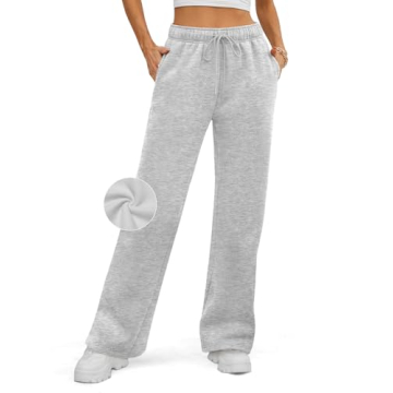 ATHMILE Women’s Fleece Lined Sweatpants for Winter Style