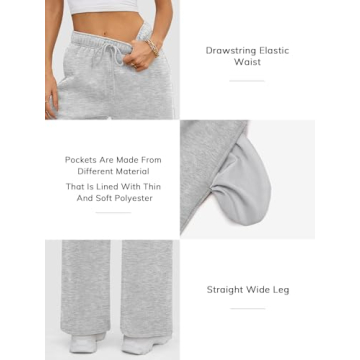 ATHMILE Women’s Fleece Lined Sweatpants for Winter Style