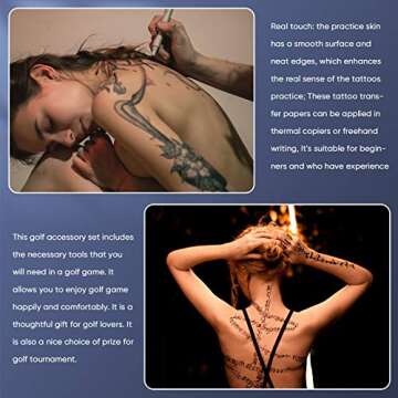 Tattoo Practice Skin and Transfer Paper Kit for Artists