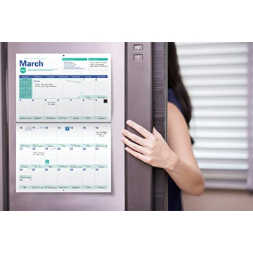 2024 Big Grid Family Wall Calendar with Stickers