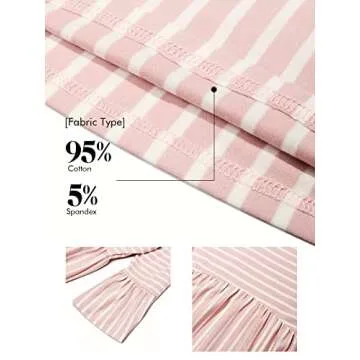 Ecavus Casual Maternity Top Striped 3/4 Sleeve Shirt