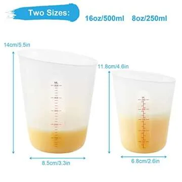 6PCS Silicone Measuring Cups - Perfect for Cooking and Crafts