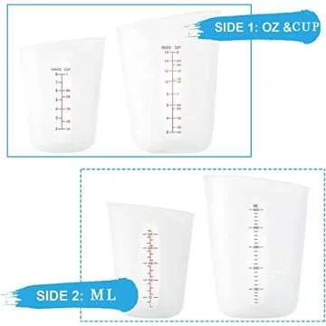 6PCS Silicone Measuring Cups for Accurate Cooking and Crafting