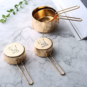 Elegant LYFJXX Gold Measuring Cups and Spoons Set
