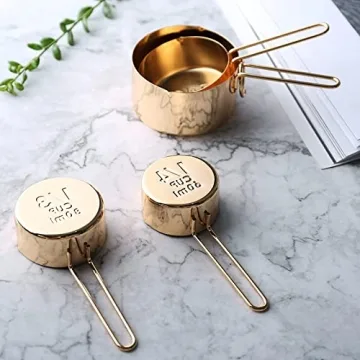 Elegant LYFJXX Gold Measuring Cups and Spoons Set